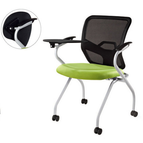 Stacking Plastic Office Conference Training Chair With Wheels