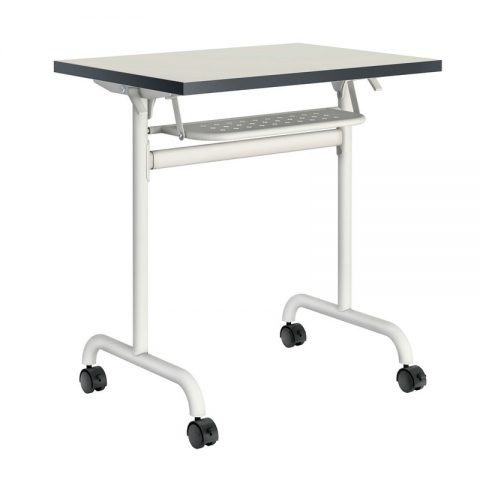 Portable Folding School Desks Office Training Table With Wheels