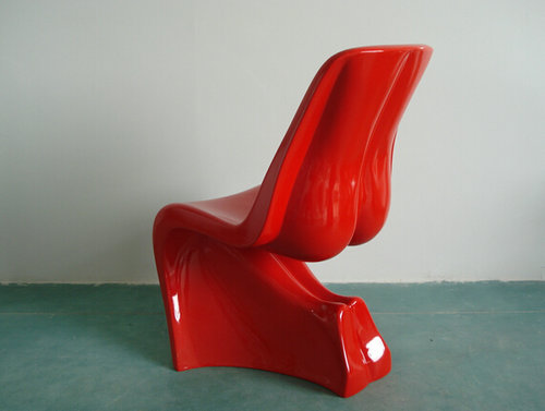 Italian designer lounge Panton dining chairs fiberglass human body ass ...